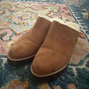 Cognac Suede Clogs